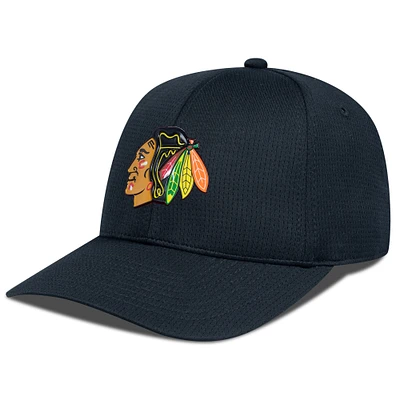 Casquette ajustable structurée Zephyr Insignia Core des Chicago Blackhawks pour homme Levelwear noire