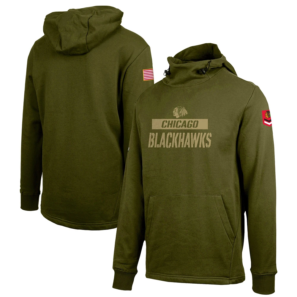 Sweat à capuche vert Levelwear pour hommes des Blackhawks de Chicago Delta Shift