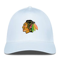 Casquette Zeta Insignia Core Flex blanche pour homme des Chicago Blackhawks de Levelwear