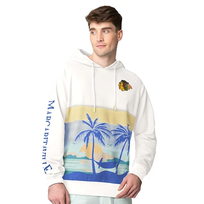 Sweat à capuche Island Dream Peached pour homme Margaritaville Cream Chicago Blackhawks