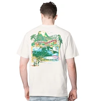 T-shirt pour homme Margaritaville Cream Chicago Blackhawks Time Flies