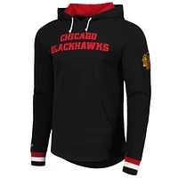 T-shirt à capuche noir manches longues Mitchell & Ness pour hommes des Blackhawks de Chicago Legendary Slub