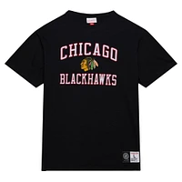 T-shirt flammé légendaire des Blackhawks de Chicago noir Mitchell & Ness pour hommes