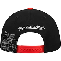 Men's Mitchell & Ness Black Chicago Blackhawks May Flowers Pro Crown Snapback Hat