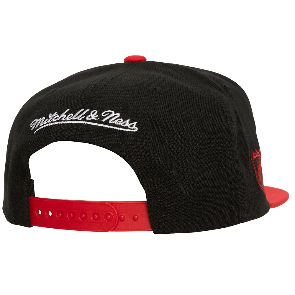 Casquette snapback Soul Triple Up Chicago Blackhawks noire Mitchell & Ness pour homme