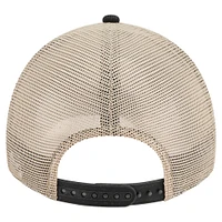 Casquette camionneur ajustable New Era 9TWENTY A-Frame noire/crème pour homme