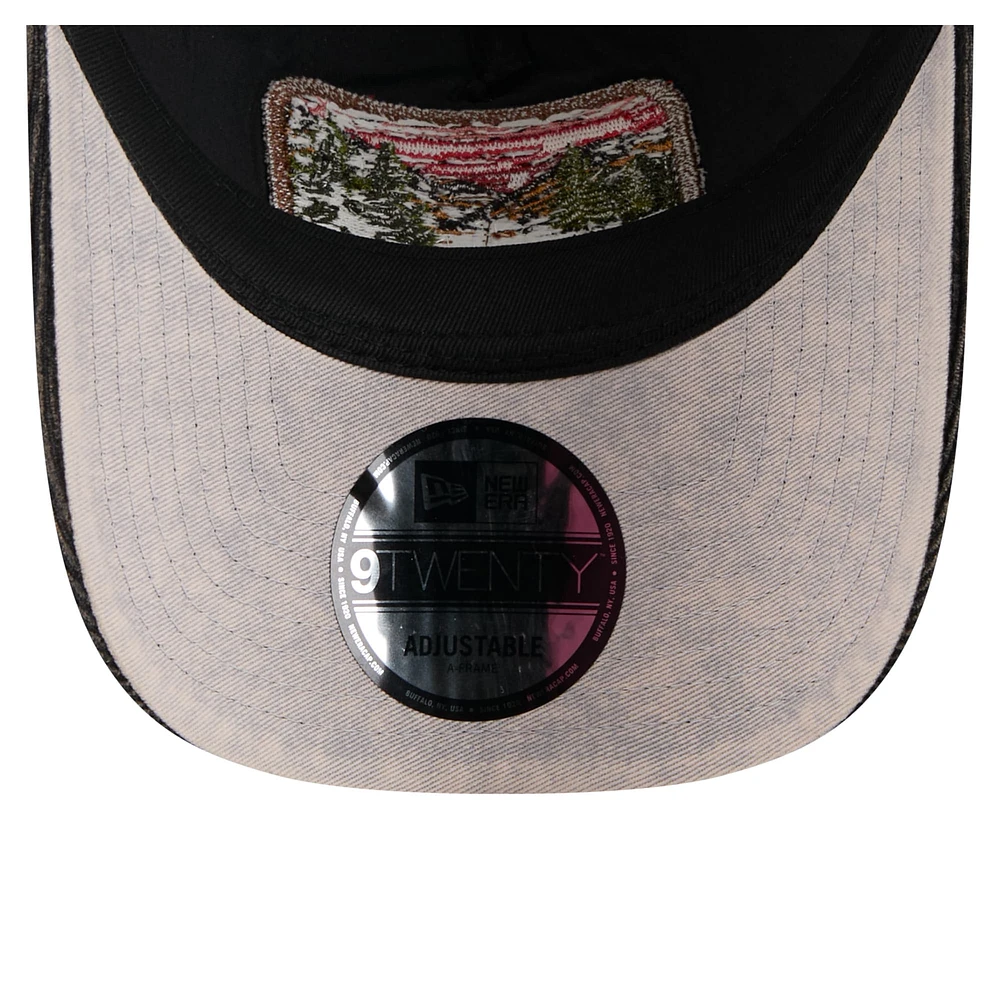 Casquette camionneur ajustable New Era 9TWENTY A-Frame noire/crème pour homme