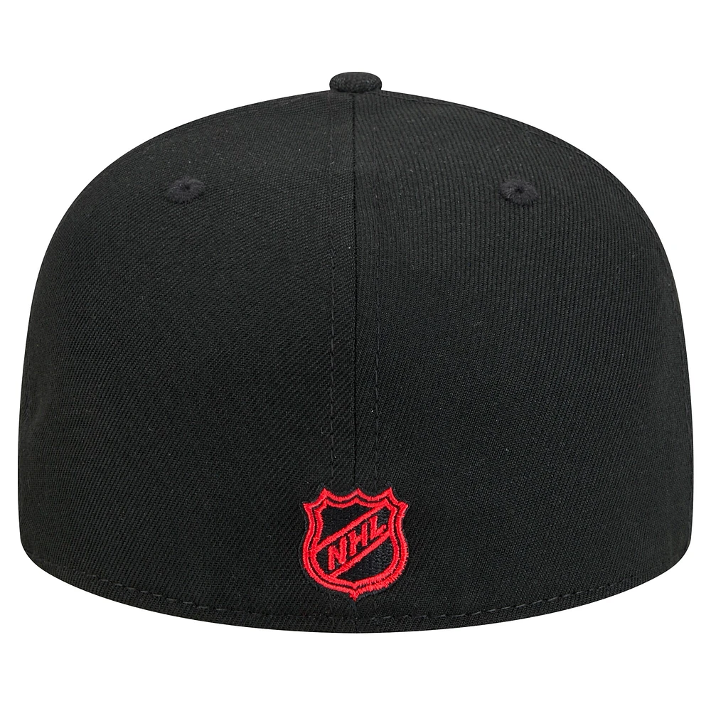 Casquette ajustée Core 59FIFTY Chicago Blackhawks pour homme New Era noire