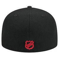 Casquette ajustée Core 59FIFTY Chicago Blackhawks pour homme New Era noire