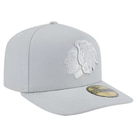 Casquette ajustée A-Frame 59FIFTY pour homme avec pack de couleurs des Chicago Blackhawks New Era gris