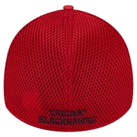Men's New Era  Red Chicago Blackhawks Active Subtle Camo 39THIRTY Flex Hat