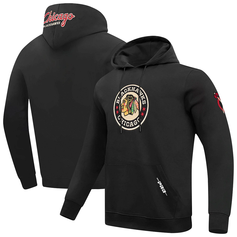 Sweat à capuche en molleton noir Pro Standard Chicago Blackhawks 2025 NHL Winter Classic pour homme