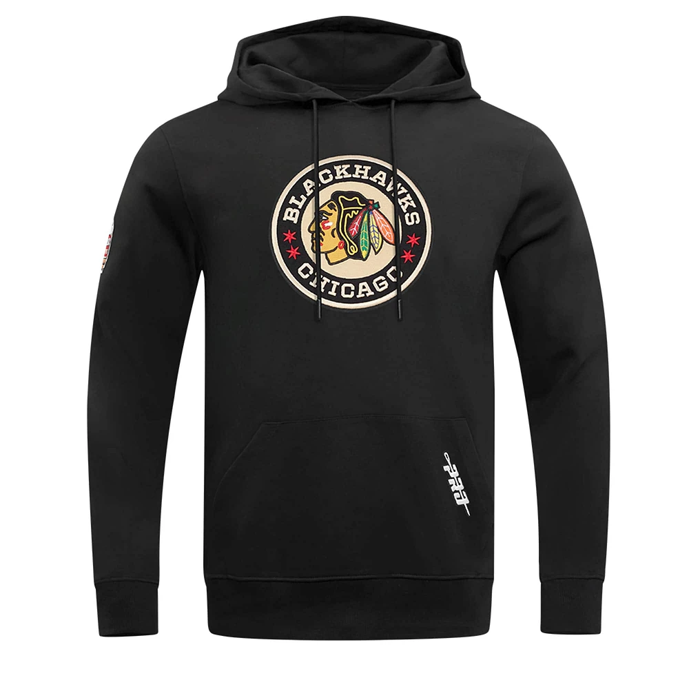 Sweat à capuche en molleton noir Pro Standard Chicago Blackhawks 2025 NHL Winter Classic pour homme