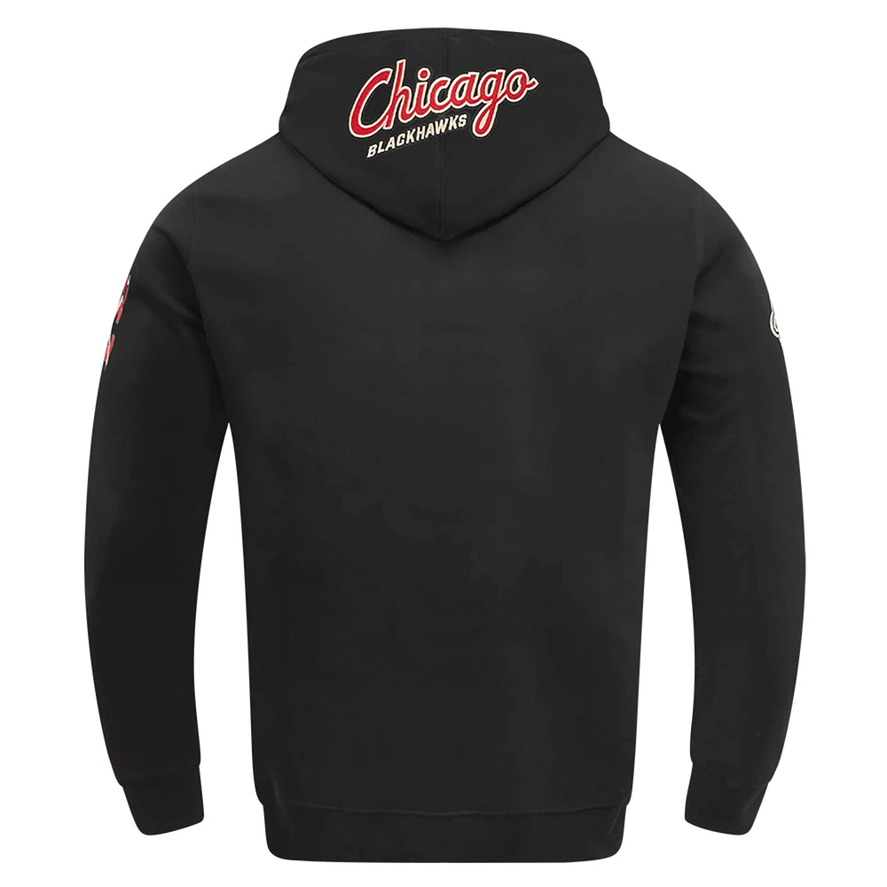 Sweat à capuche en molleton noir Pro Standard Chicago Blackhawks 2025 NHL Winter Classic pour homme