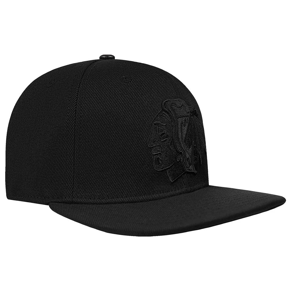 Casquette Snapback classique ton sur ton Pro Standard pour homme des Chicago Blackhawks