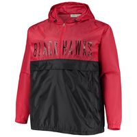 Men's Red Chicago Blackhawks Big & Tall Anorak Half-Zip Pullover Hoodie