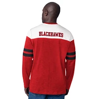 Men's Starter  Red Chicago Blackhawks Blitz Durene Long Sleeve T-Shirt