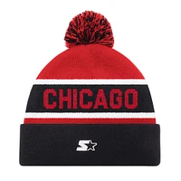 Men's Starter Red Chicago Blackhawks Cuffed Knit Hat with Pom