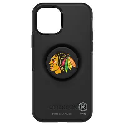 Chicago Blackhawks OtterBox Otter+Pop PopSocket Symmetry iPhone Case - Black