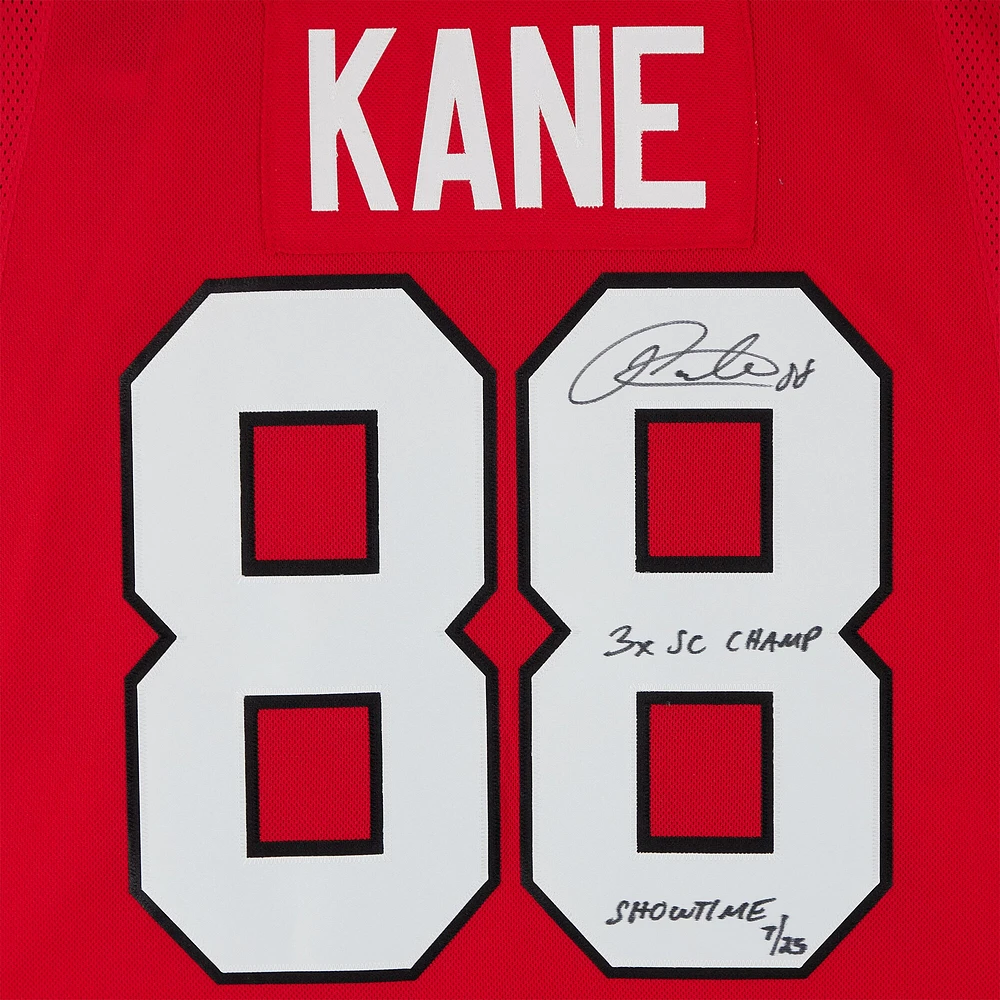 Patrick Kane Chicago Blackhawks Autographed Red adidas Authentic Jersey with "3x SC Champ" & "Showtime" Inscriptions - Limited Edition of 25