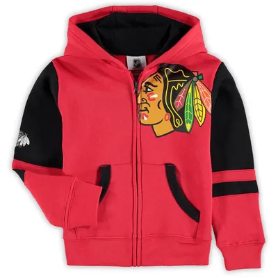 Chicago Blackhawks Preschool Faceoff Fleece Full-Zip Hoodie Jacket - Red