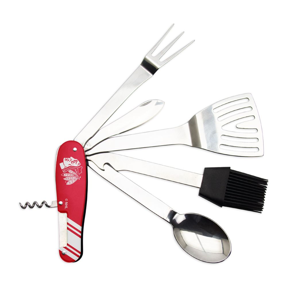 Red Chicago Blackhawks Barbecue Multi-Tool