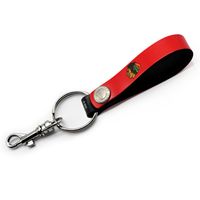 Chicago Blackhawks Personalized Leather Loop Keychain