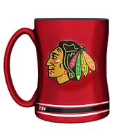 Tasse en relief sculptée des Blackhawks de Chicago rouge