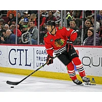 Seth Jones Chicago Blackhawks Unsigned Skates Red Jersey Photograph