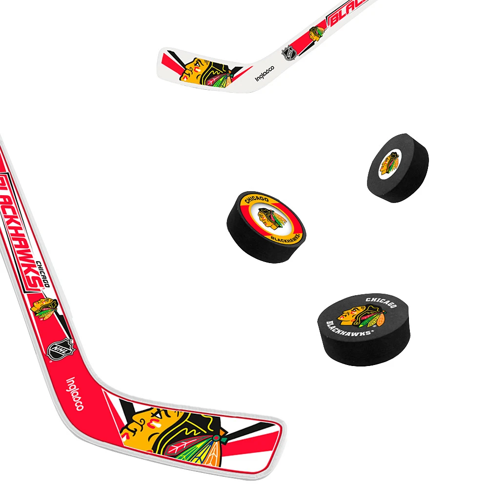 The Sports Vault Chicago Blackhawks Mini Hockey Stick & Foam Puck Eight-Piece Set