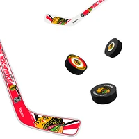 The Sports Vault Chicago Blackhawks Mini Hockey Stick & Foam Puck Eight-Piece Set