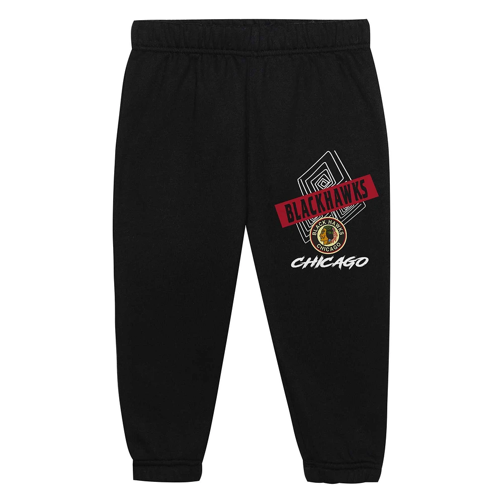 Toddler Mitchell & Ness Chicago Blackhawks Two-Piece Oversized Block Buster Fleece Sweatshirt Pants Set
Set