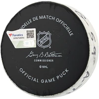 Tyler Bertuzzi Chicago Blackhawks Game-Used Goal Puck vs. New York Rangers on December 9, 2024