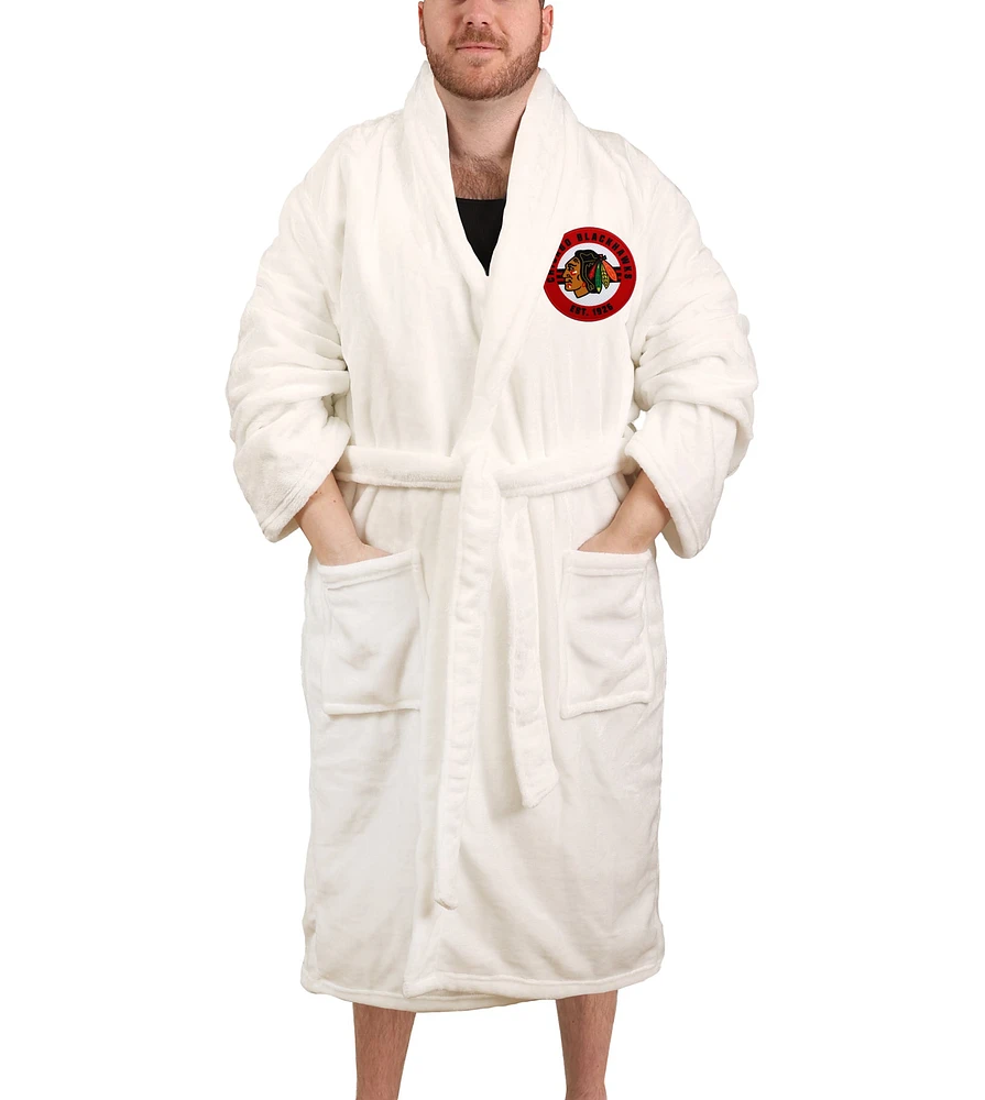 Unisex White Chicago Blackhawks Robe