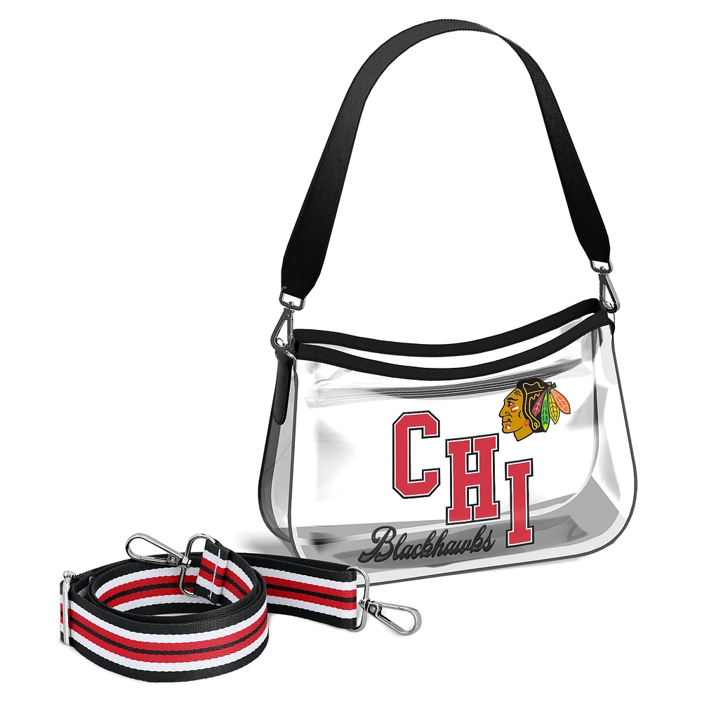 Mini-sac à main transparent Stadium des Blackhawks de Chicago WEAR by Erin Andrews