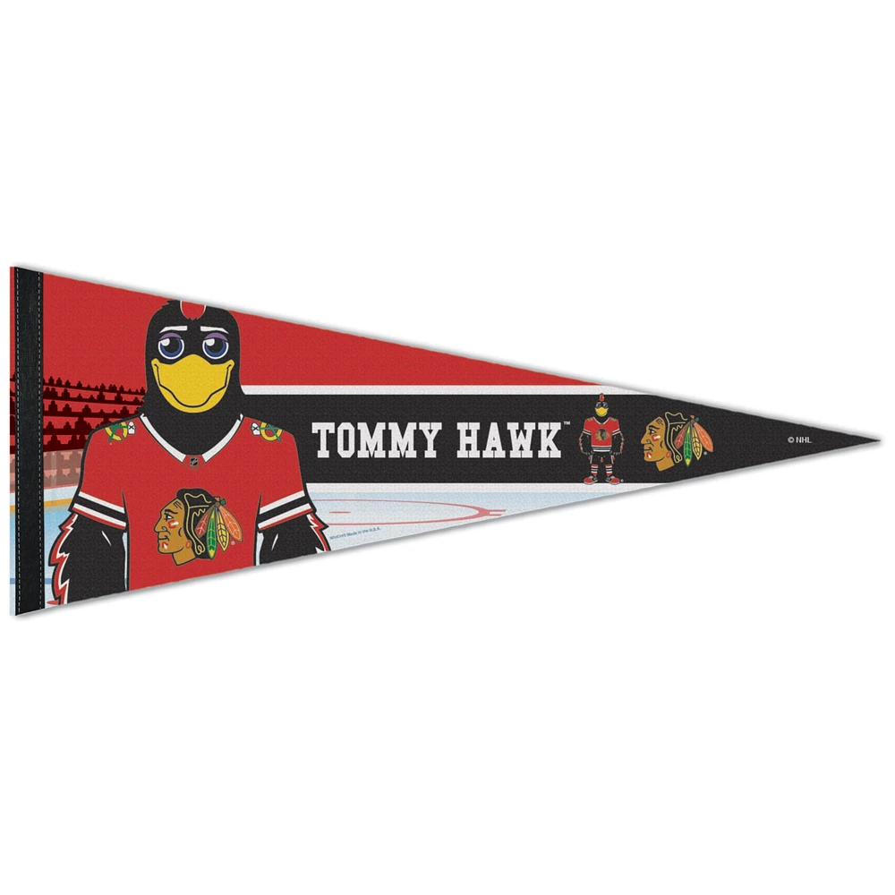 WinCraft Fanion mascotte Premium des Blackhawks de Chicago 12" x 30"