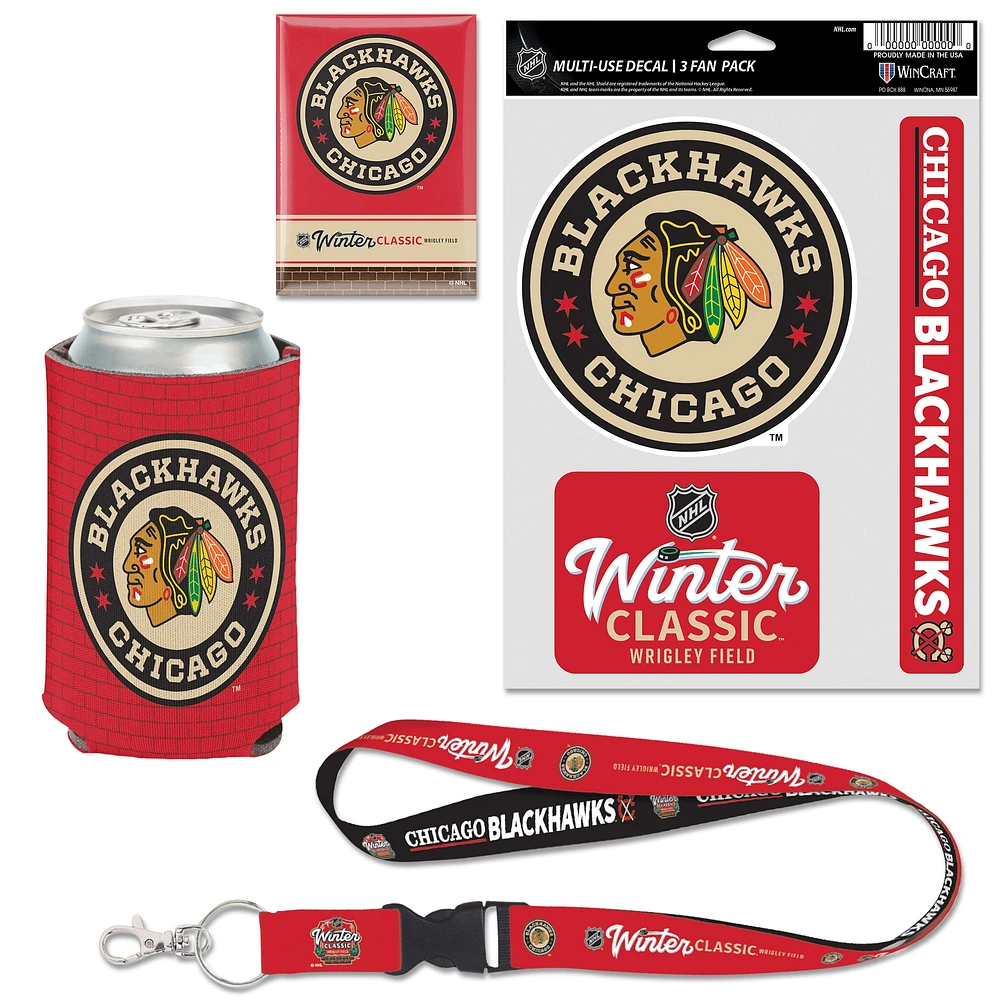 Pack de fans de la Classique hivernale de la LNH 2025 des Blackhawks de Chicago de WinCraft