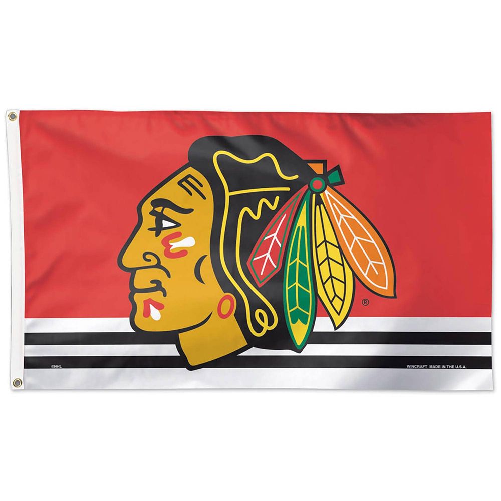 WinCraft Chicago Blackhawks 3' x 5' Deluxe - Single-Sided Flag