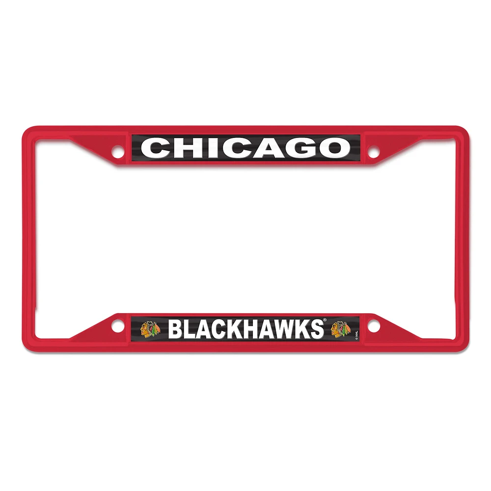 WinCraft Chicago Blackhawks Chrome Colored License Plate Frame