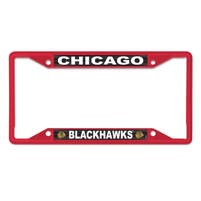 WinCraft Chicago Blackhawks Chrome Colored License Plate Frame