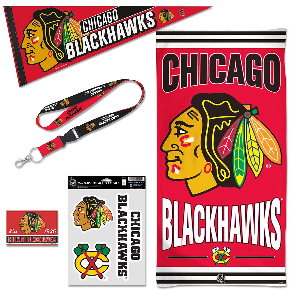 Pack d'accessoires pour supporters WinCraft Chicago Blackhawks House