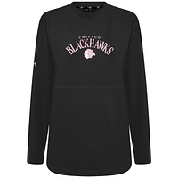 Women's Levelwear Chicago Blackhawks Mother's Day Beaudry Arched Pullover Sweatshirt