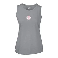 Women's Levelwear  Gray Chicago Blackhawks Mother's Day Macy Core Logo Tank Top
