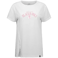 Women's Levelwear  White Chicago Blackhawks Mother's Day Influx T-Shirt