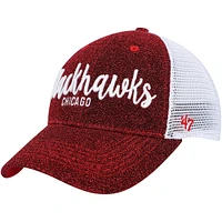 Women's '47 Red/White Chicago Blackhawks Encore MVP Trucker Snapback Hat