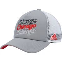 Casquette Snapback en mousse Chicago Blackhawks pour femme adidas gris/blanc