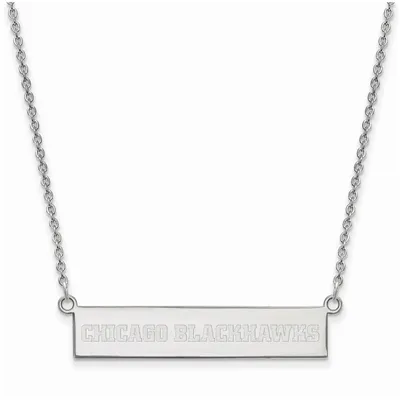 Chicago Blackhawks Women's Sterling Silver Small Bar Necklace