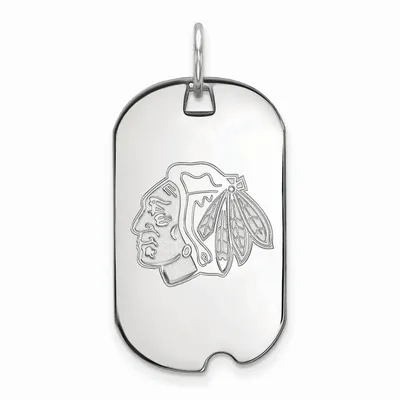 Chicago Blackhawks Women's Sterling Silver Small Dog Tag