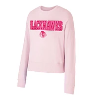Women's Concepts Sport Pink Chicago Blackhawks Tonal Pullover Sweatshirt