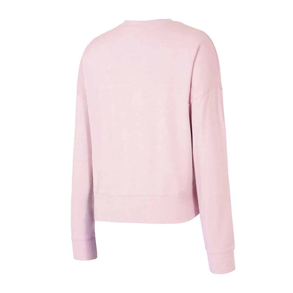 Women's Concepts Sport Pink Chicago Blackhawks Tonal Pullover Sweatshirt